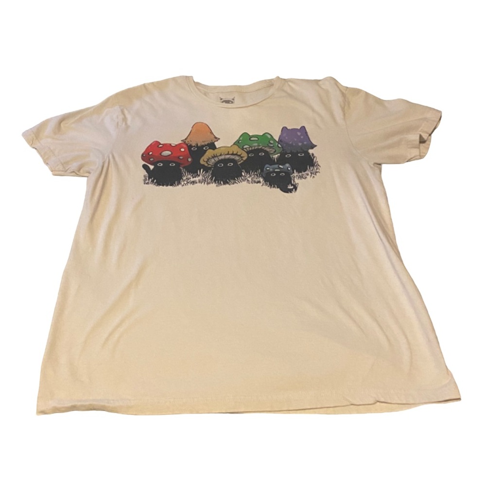 Hot Topic Rainbow Cat Mushroom T-Shirt